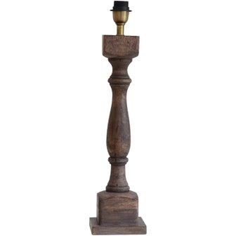 Rustykalna drewniana lampa stołowa Newcastle - podstawa